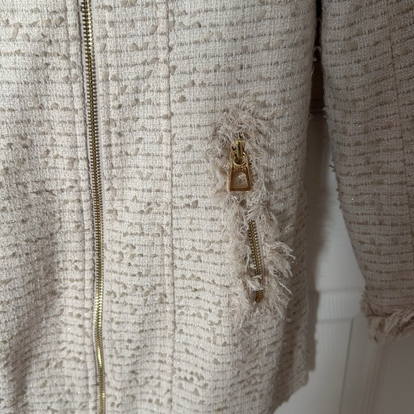 Sail to Sable Cream tweed Teddy Jacket Design cream and gold size small - Picture 3 of 4